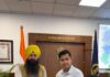 ਡਿਪਟੀ ਕਮਿਸ਼ਨਰ ਹਿਮਾਂਸ਼ੂ ਅਗਰਵਾਲ ਨਾਲ ਆਪ ਆਗੂ ਇੰਦਰਜੀਤ ਸਿੰਘ ਸੰਧੂ ਦੀ ਮੁਲਾਕਾਤ