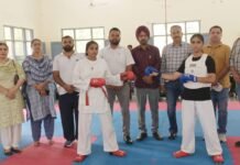 70ਵੇਂ ਜ਼ਿਲ੍ਹਾ ਸਕੂਲ ਟੂਰਨਾਮੈਂਟ ‘ਚ ਲੜਕੀਆਂ ਦੇ ਕਰਾਟੇ ਮੁਕਾਬਲੇ ਕਰਵਾਏ ਗਏ